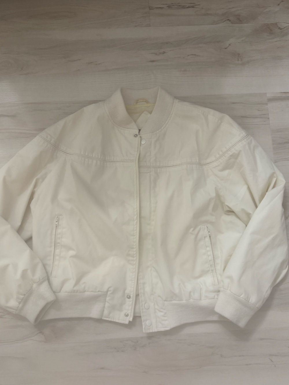 Vintage Arnie Windbreaker Men XL Arnold Palmer Golf Jacket Ivory with pockets